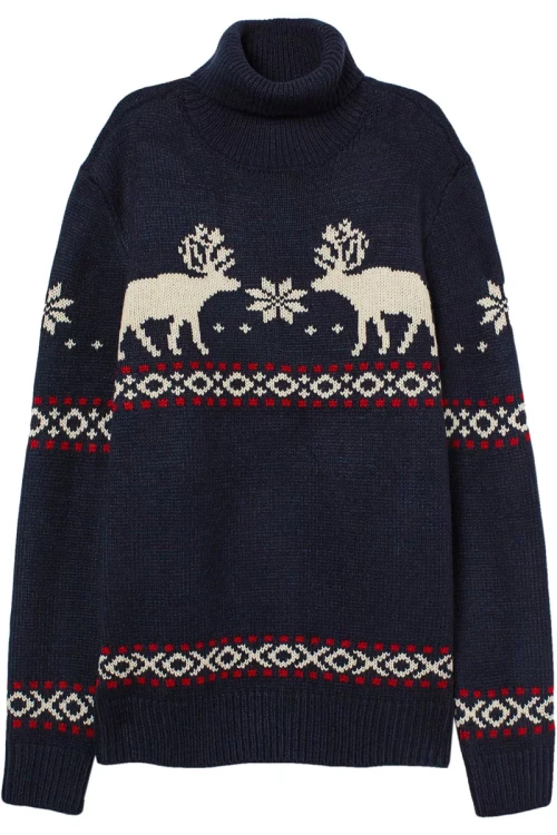 h&amp;m-meski-swiateczny-granatowy-sweter-golf-norweski-wzor-glowne.webp