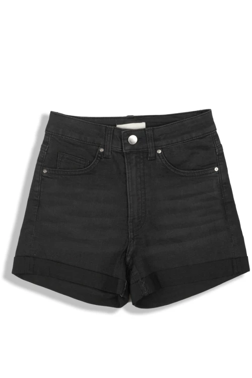 H&amp;M-czarne-damskie-jeansowe-spodenki-glowne.webp