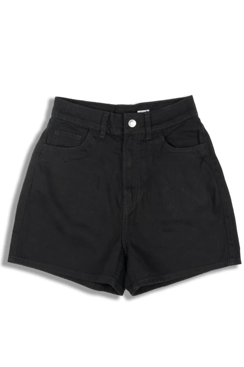 H&amp;M-czarne-bawelniane-spodenki-wysoki-stan-glowne.webp