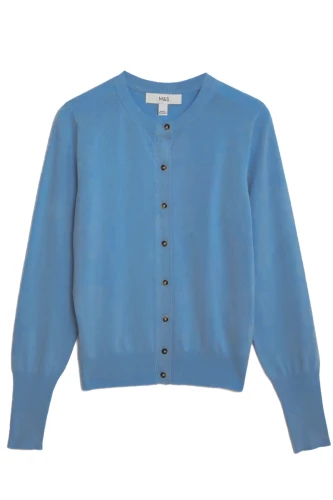 M&amp;S-szaroniebieski-sweter-kardigan-brazowy-guzik-glowne.webp