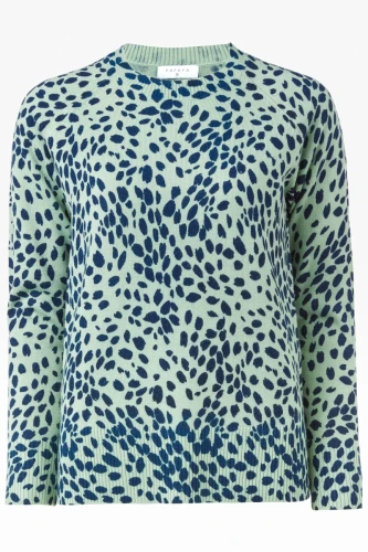 Papaya-mietowy-sweter-zwierzecy-wzor-glowne.webp