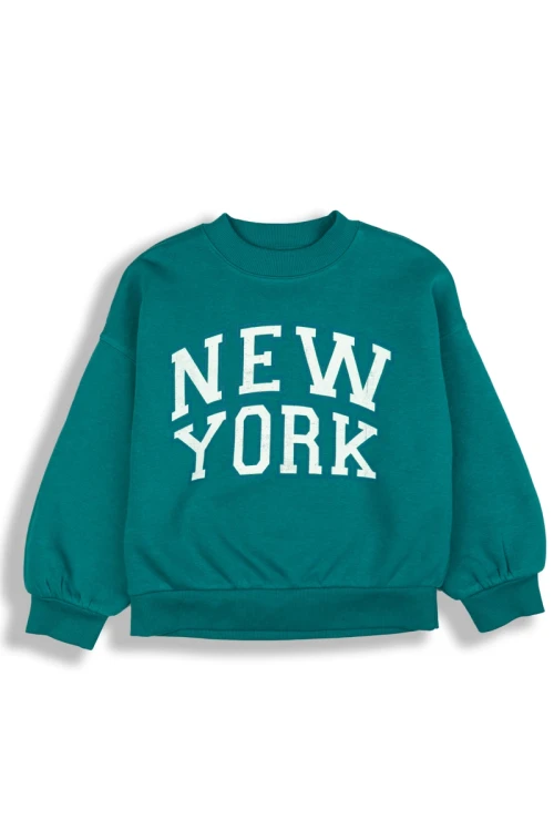M&S-dziecieca-szmaragdowa-bluza-z-nadrukiem-new-york-glowne.webp