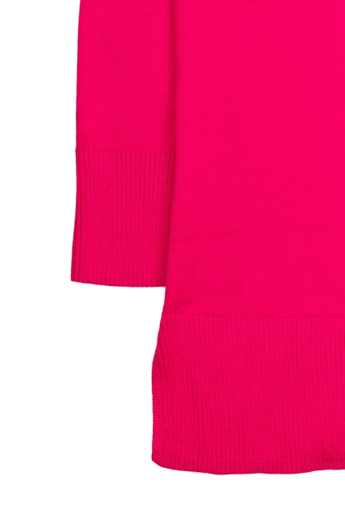 Evans-koralowy-sweter-v-neck-plus-size-zblizenie2.webp