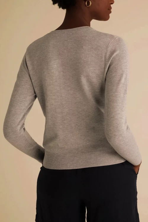 M&S-sweter-kardigan-kawa-z-mlekiem-brazowy-guzik-modelka-tyl.webp