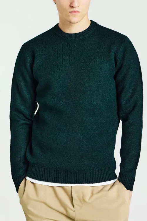 Calliope-meski-klasyczny-szmaragdowy-sweter-z-welna-przod.webp