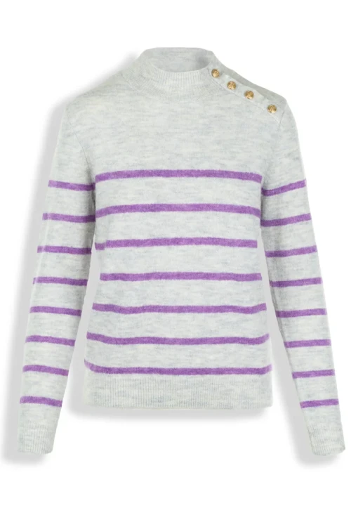 Camaieu-szary-sweter-w-liliowe-paski-welna-guziki-glowne.webp