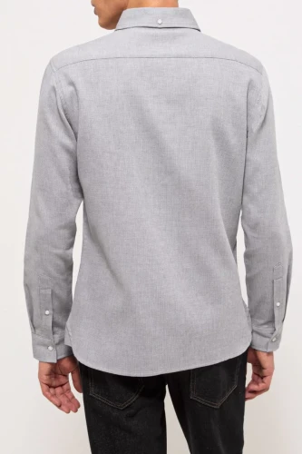 George-meska-bawelniana-szara-koszula-regular-fit-kratka-model-tyl.webp