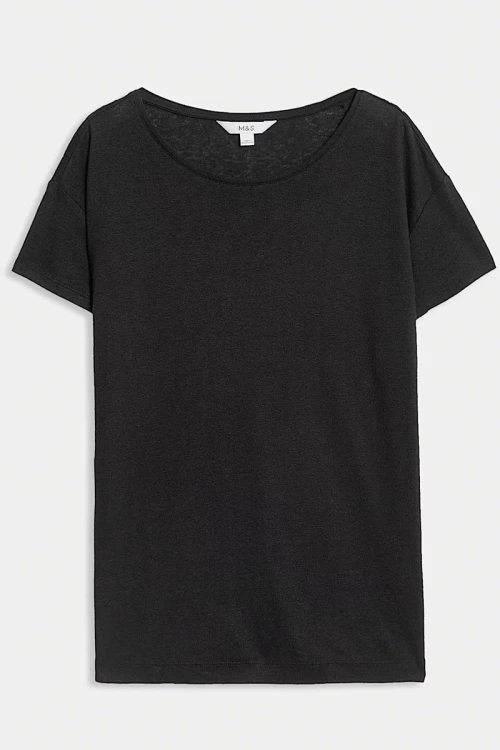 M&S-czarna-lniana-bluzka-t-shirt-modal-glowne.webp