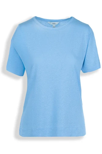 M&S-blekitna-lniana-bluzka-t-shirt-modal-glowne.webp