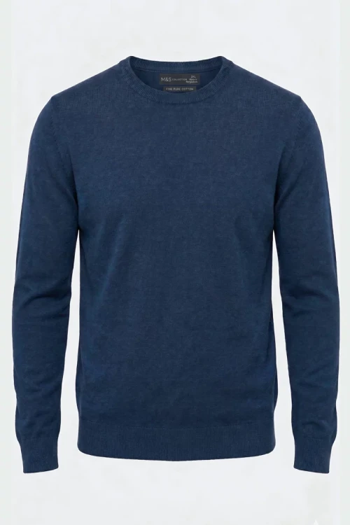 M&S-meski-ciemnoniebieski-sweter-czysta-bawelna-glowne.webp
