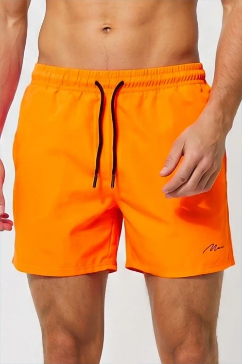 Boohoo-meskie-pomaranczowe-spodenki-do-plywania-plazowe-model-glowne.webp