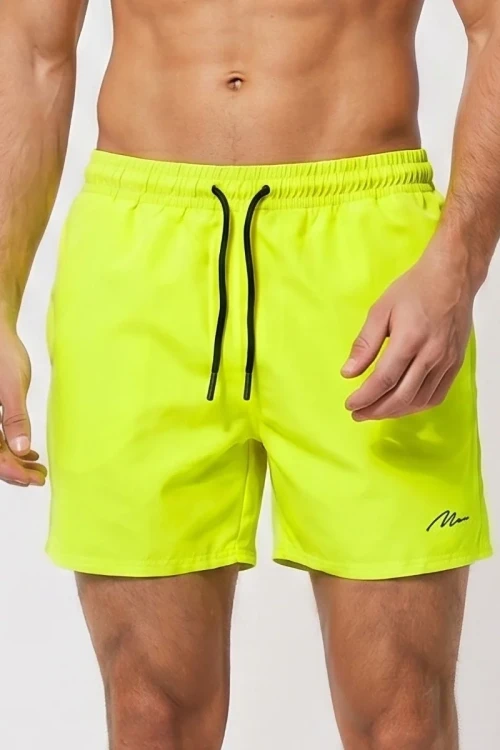 Boohoo-meskie-limonkowe-spodenki-do-plywania-plazowe-model-glowne.webp