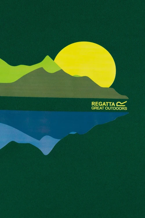 Regatta-meska-szmaragdowa-sportowa-bluzka-t-shirt-nadruk-zblizenie.webp