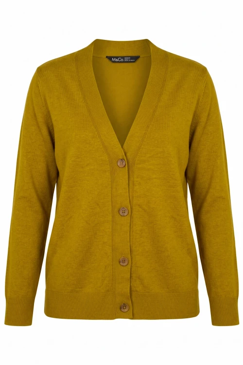 M&Co-musztardowy-sweter-kardigan-glowne.webp