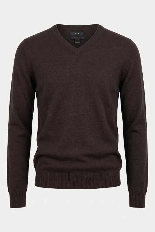 M&S-Cashmilon-meski-ciemnobrazowy-sweter-glowne.webp